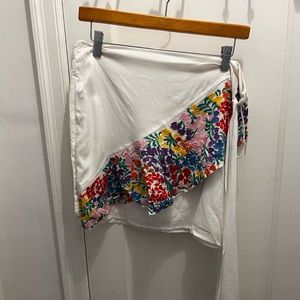 j.Marie embroidered wrap skirt